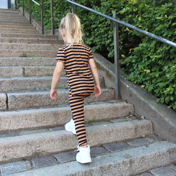 Natalia leggings black earth stripe
