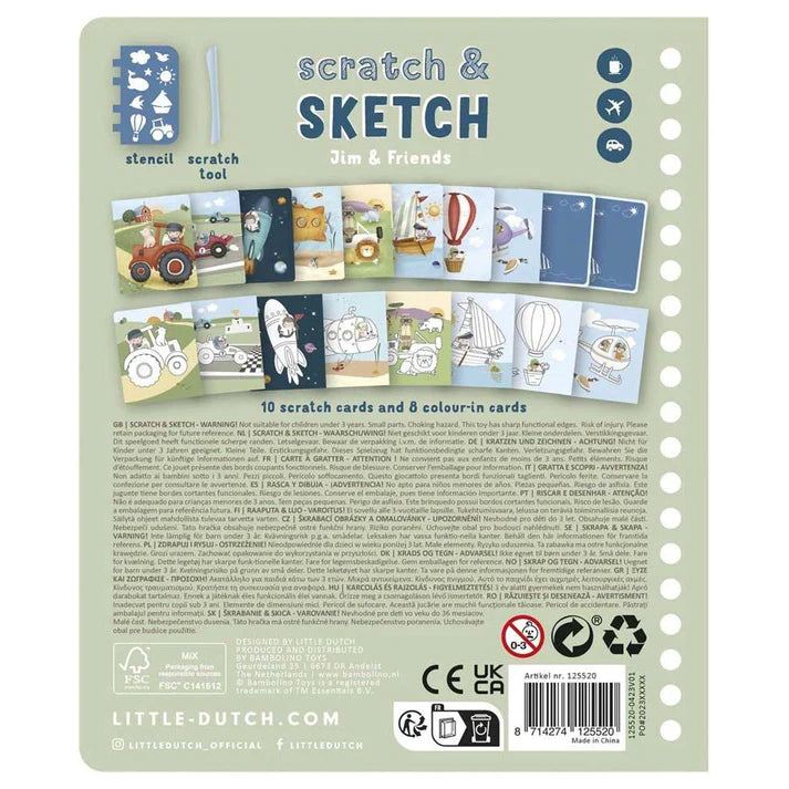 LITTLEDUTCH Jim & vinir *Scratch book*