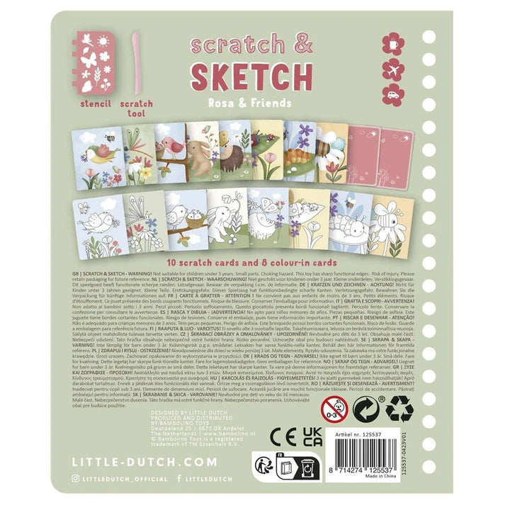 LITTLEDUTCH Rósa & vinir *skretch book*